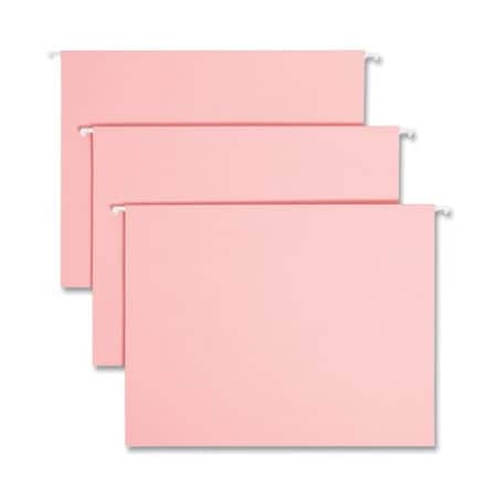 Smead Smead, COLORED HANGING FILE FOLDERS, LETTER SIZE, 1/5-CUT TAB, PINK, 25PK 64066
